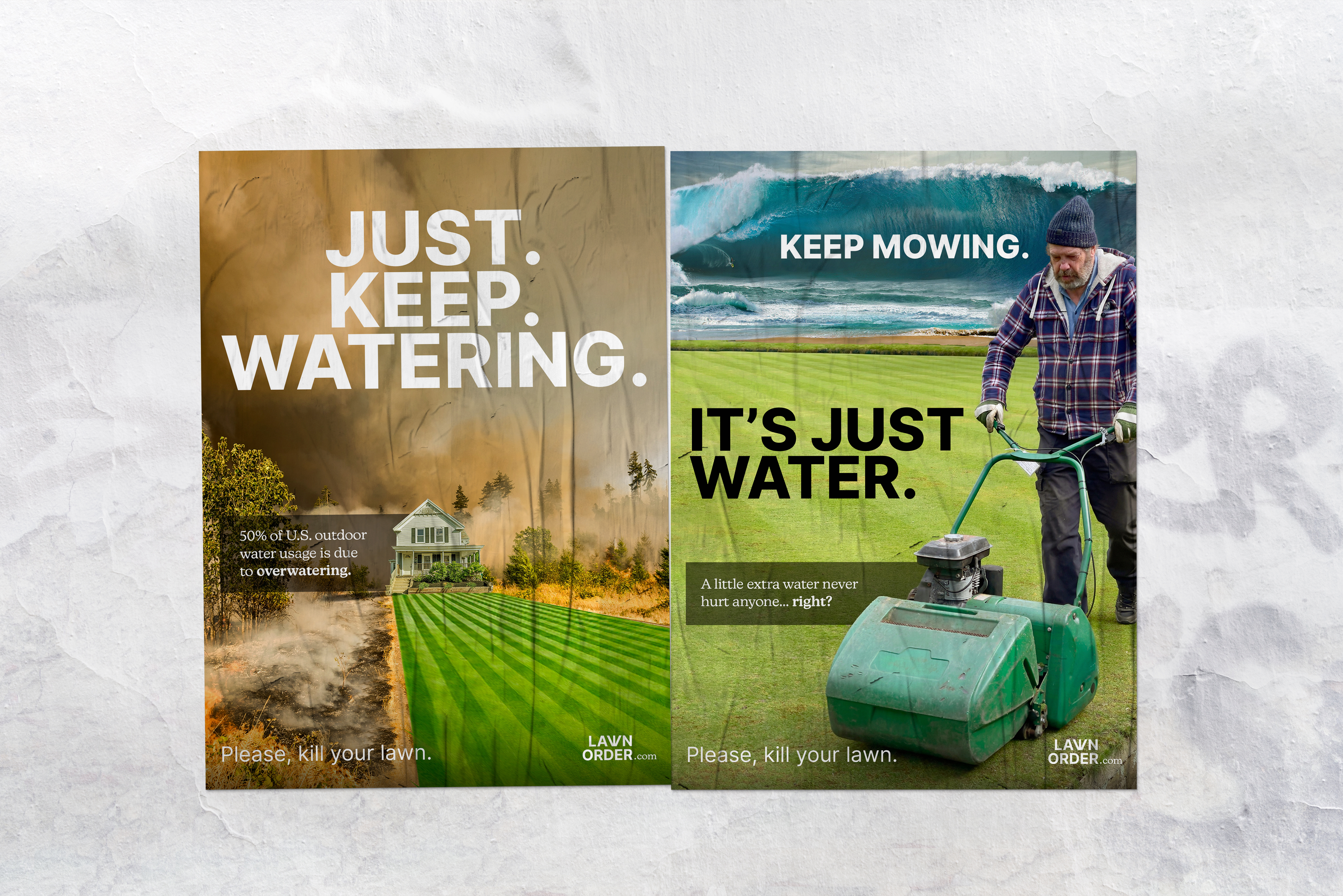 KILL YOUR LAWN bus stop poster