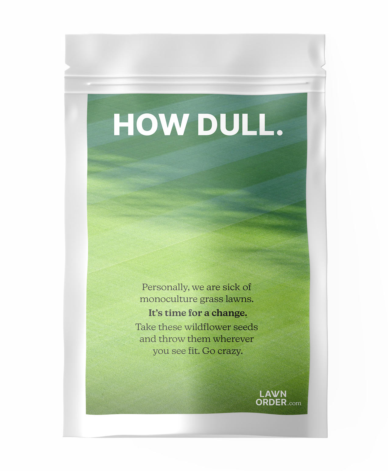 Seed packet back with call to action